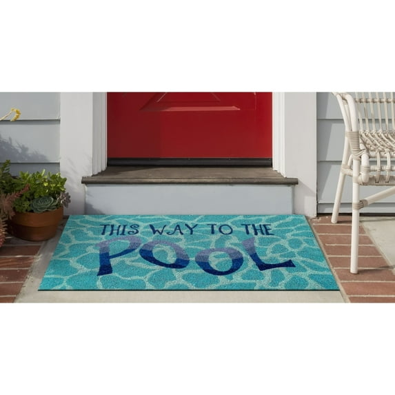 The Rug Department Liora Manne Natura This Way To The Pool Outdoor Door Mat Water