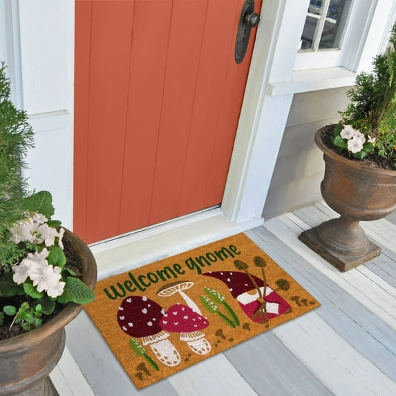 The Rug Department Liora Manne Natura Welcome Gnome Outdoor Door Mat Natural