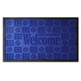 thumbnail image 1 of The Rug Hub Welcome Paw 30"X18" Non-Slip Indoor Outdoor Doormat Blue, 1 of 9