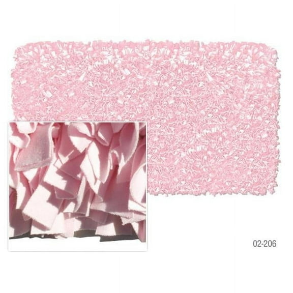 The Rug Market 02206B 2.8 x 4.8 Shaggy Raggy Rug - Pink
