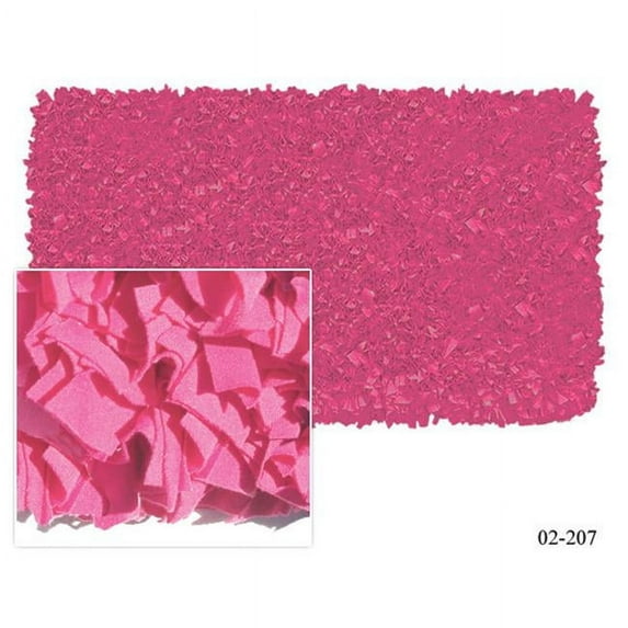 The Rug Market 02207D 4.7 x 7.7 Shaggy Raggy Rug - Raspberry