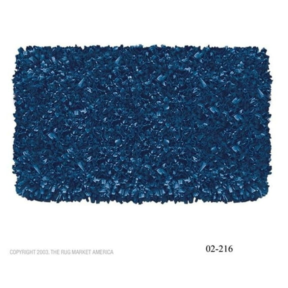 The Rug Market 02216R 4-SHAGGY RAGGY D-BLUE DARK BLUE 4X4