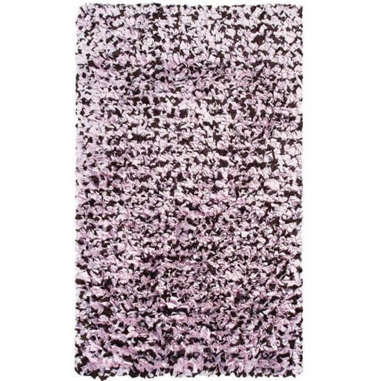 The Rug Market 02257B SHAGGY RAGGY PINK/BROWN AREA RUG 2'8'' x 4'8