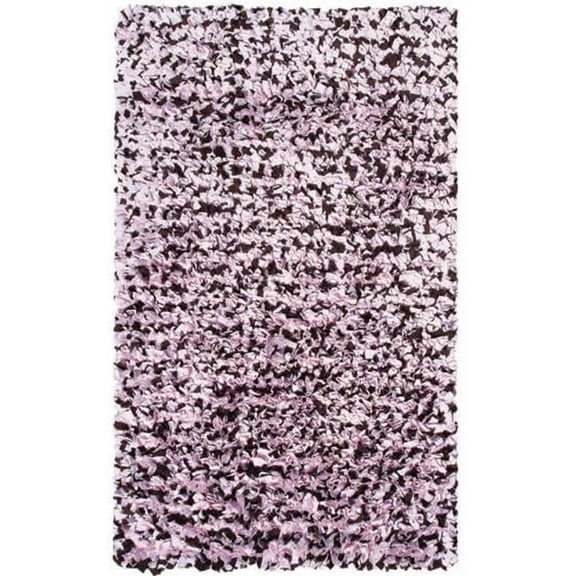 The Rug Market 02257B SHAGGY RAGGY PINK/BROWN AREA RUG 2'8'' x 4'8''