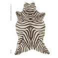 thumbnail image 1 of The Rug Market 25255E ZEBRA BROWN SHAPED AREA RUG Brown-cream 8X10, 1 of 4