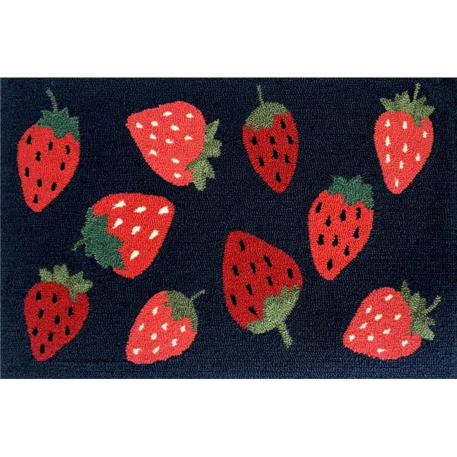 Stawberry Rug The Rug Market 26437A 24 x 36 in. Strawberry Toss Rug - Walmart.com