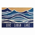 thumbnail image 1 of The Rug Market 26561B Live Laugh Lake Blue/Tan Size 30X48, 1 of 1