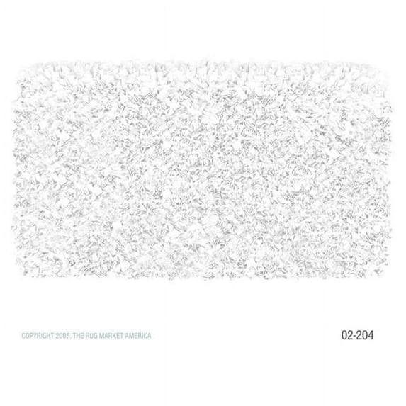 The Rug Market 02204D 4-SHAGGY RAGGY WHITE WHITE 4.7X7.7
