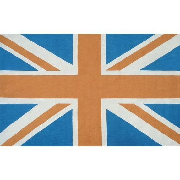 The Rug Market Union Jack Orange 5" x 8" Area Rug