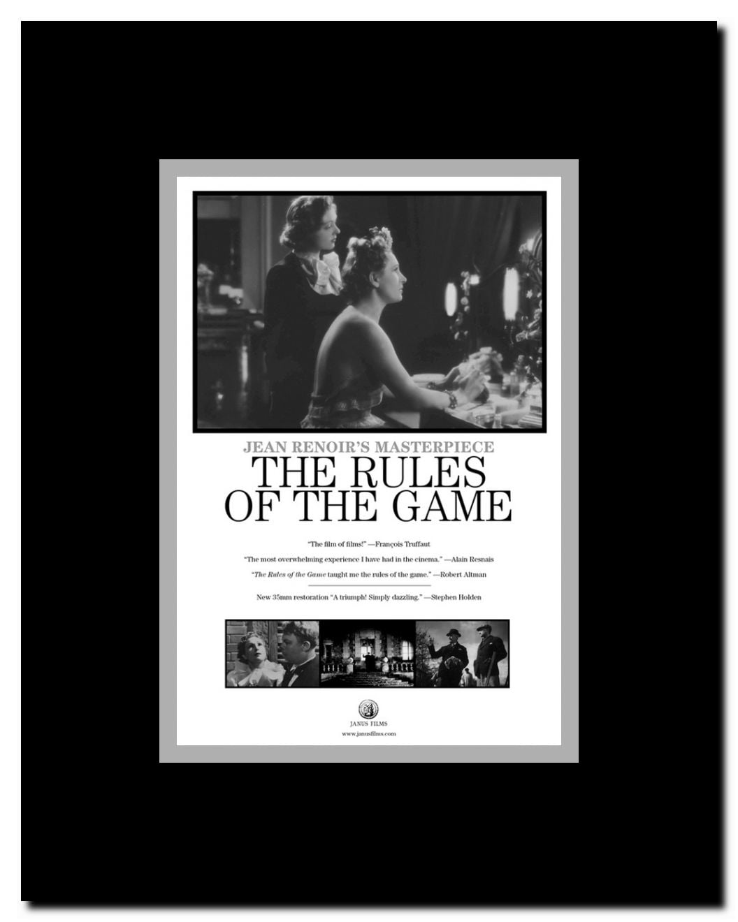 The Rules of the Game Framed Movie Poster