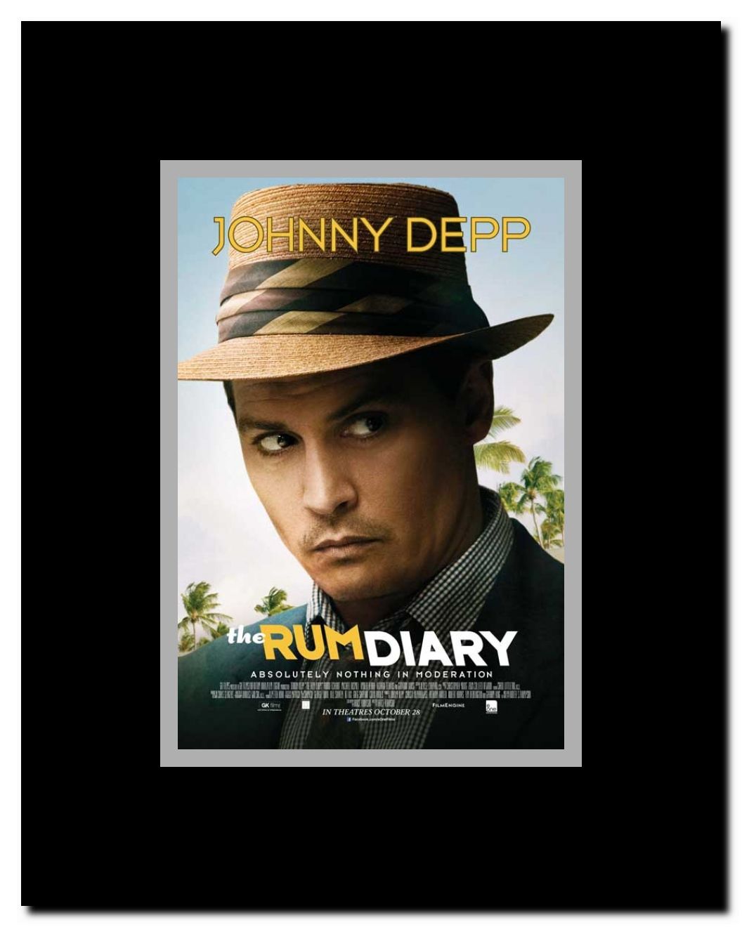 The Rum Diary Framed Movie Poster