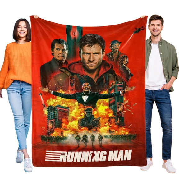 The Running Man Blanket Soft Flannel Bed Sofa Throw Birthday Gift