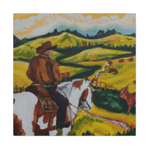 The Rural Barnyard Scene - Canvas