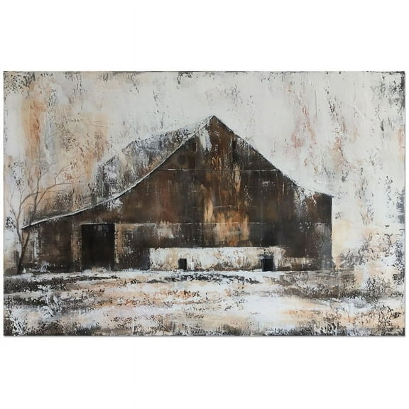 The Rusty Farm Multi-Color painting on Cotton Canvas