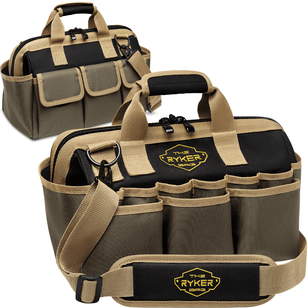 The Ryker Bag 14-Inch Tool Bag - 22 Pockets - Wide Mouth Tool Bag Small - Heavy Duty for Men/Women