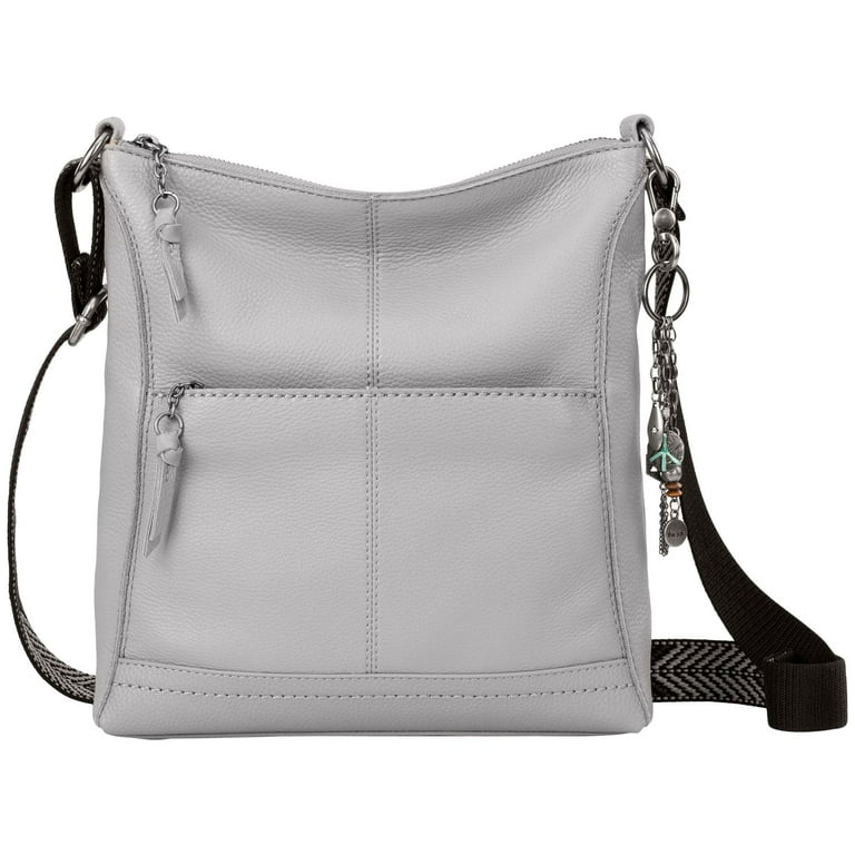The SAK Lucia Solid Color Soft Leather Crossbody Handbag One Size Grey Walmart