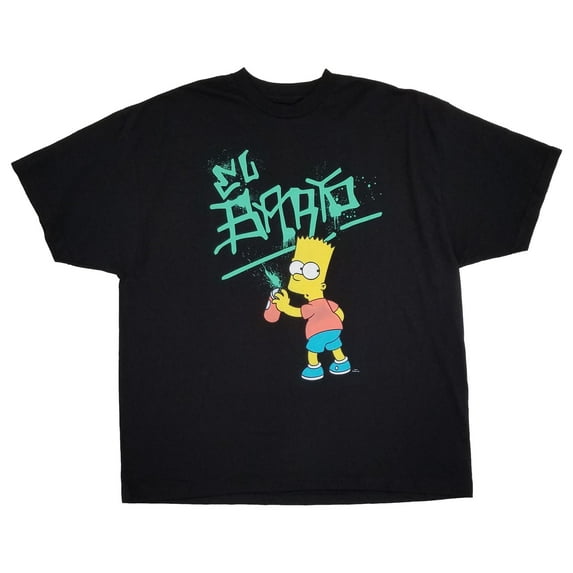 The SImpsons Mens Big & Tall Black El Barto Bart Simpson T-Shirt 4XL