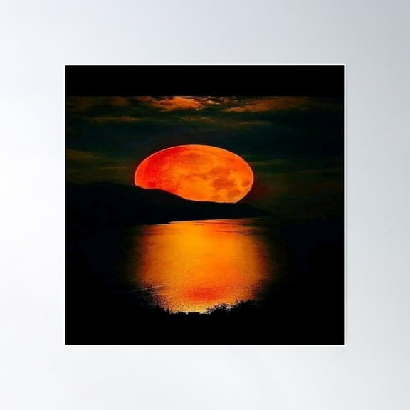 The Sad Moon Poster Wall Art, Modern Wall Decor, 16x16 UNFRAMED