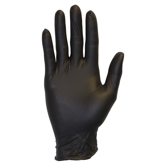 Small, 4.3 MIL, Black Powder Free Nitrile, Examination (100 per Box, 10 Boxes per Case)