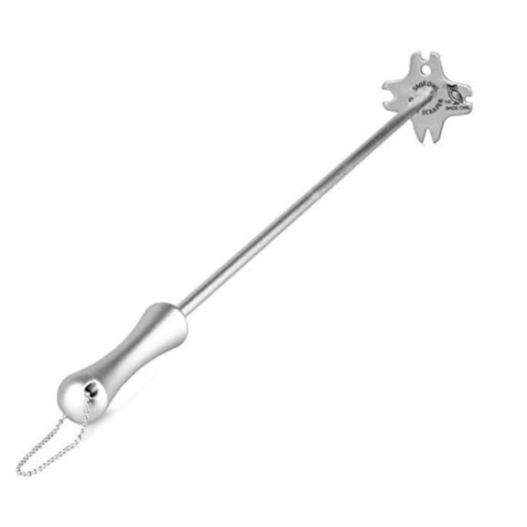 The Sage Owl BBQ Grill Scraper 17’’Handle-Stainless Barbecue Cooking Scrub Brush Grate Cleaner 1 pc