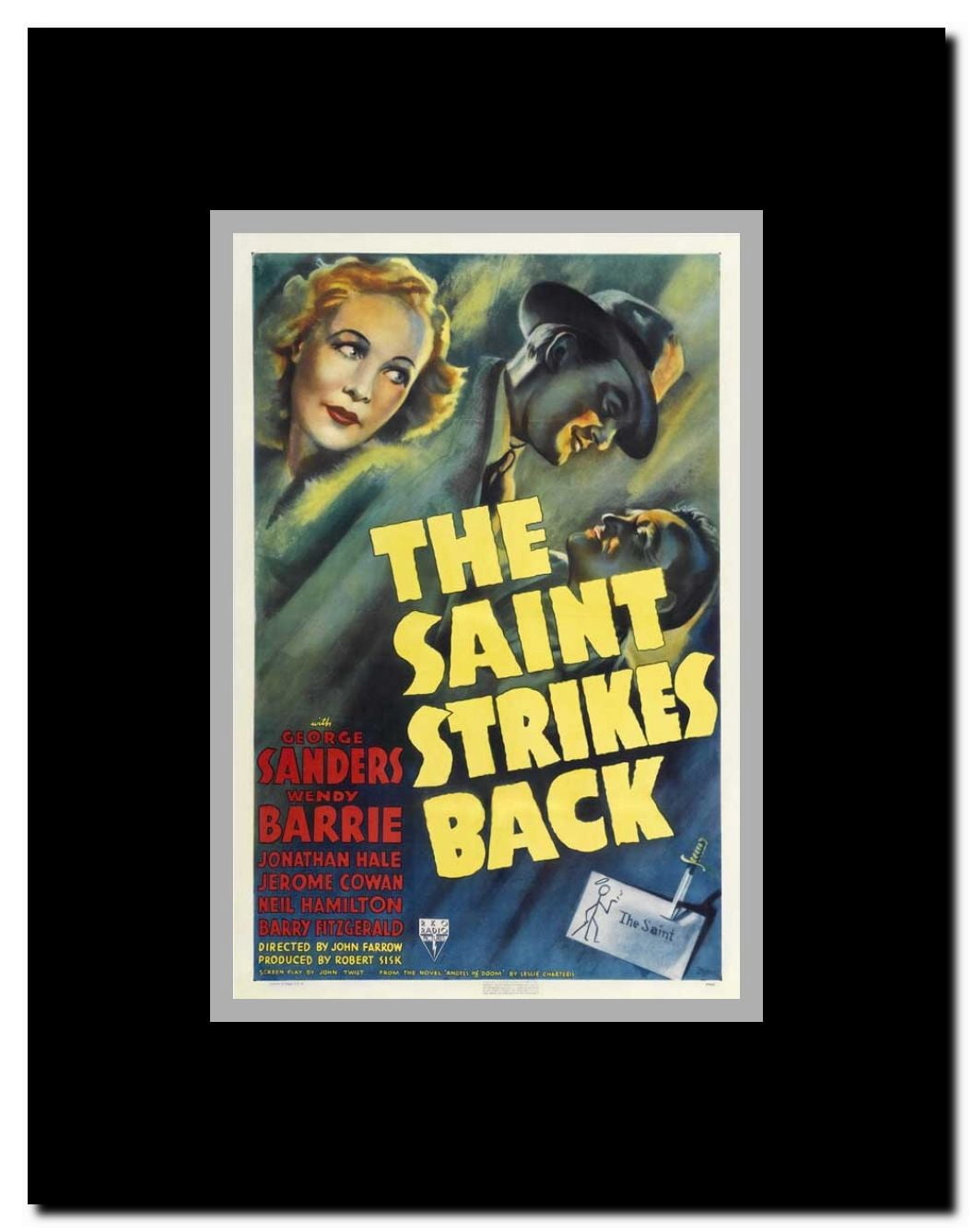 The Saint Strikes Back Framed Movie Poster