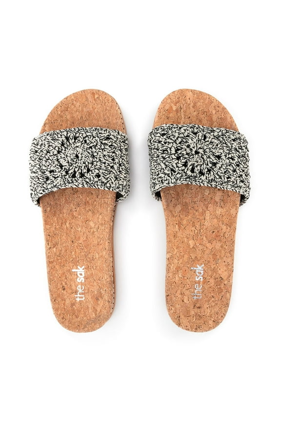 Mendocino Slide Sandal , Hand-crochet, Recycled Polypropylene Yarn