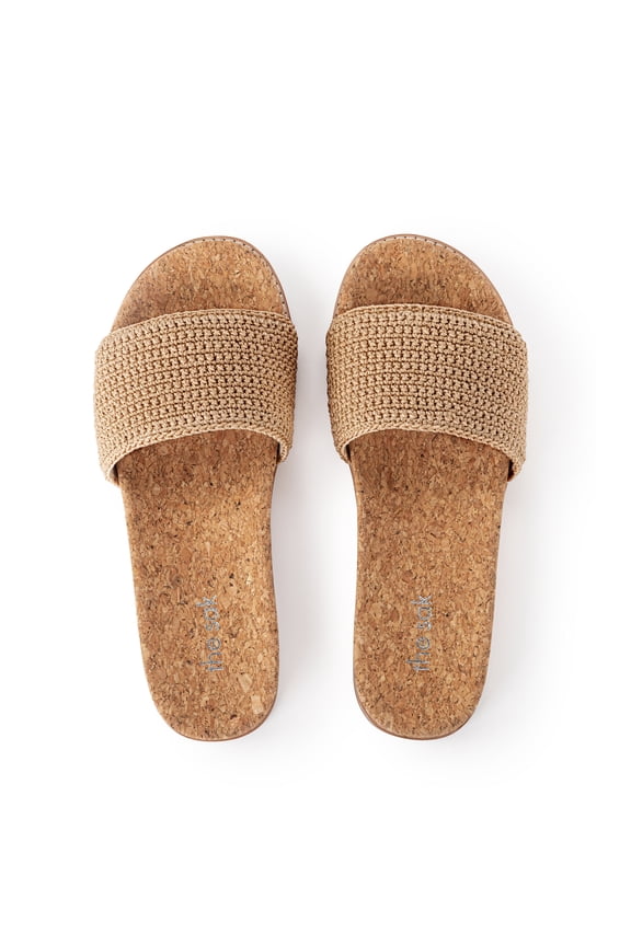 Mendocino Slide Sandal , Hand-crochet, Recycled Polypropylene Yarn