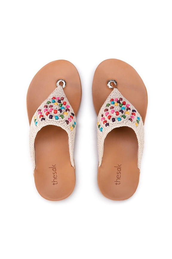 Shana Thong Sandal , Hand-crochet, Recycled Polypropylene Yarn