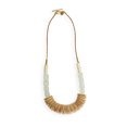 thumbnail image 1 of The Sak Willow Statement Necklace , Coconut, glass and shell beads, wax cord, 1 of 2