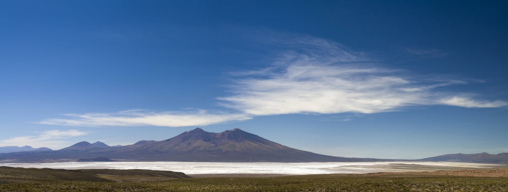 The Salar de Chiguana (salt flats) in the altiplano Potosi Department Bolivia Canvas Art - Panoramic Images (27 x 9)