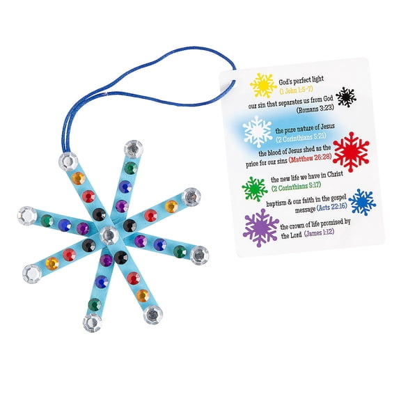 The Salvation Story Craft Stick Snowflake Craft Kit, Makes 12, Craft Kits, Christmas, 12 Pieces