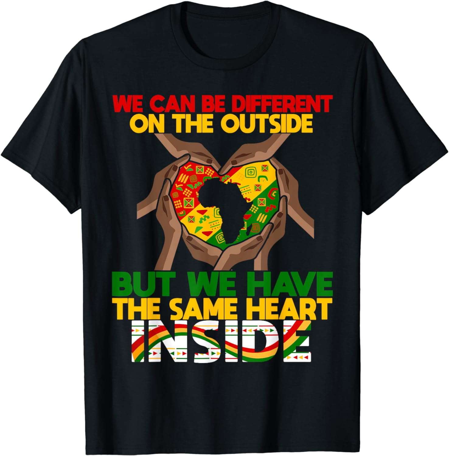 Black Heart With 3 Brother Emblem Tee Men