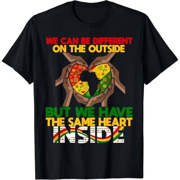 The Same Heart Inside Black History Month African Women Men T-Shirt