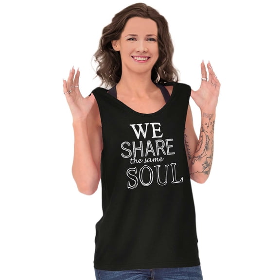 The Same Soul Love Soulmates Romantic Tank Top Tee Shirt Women Brisco Brands S