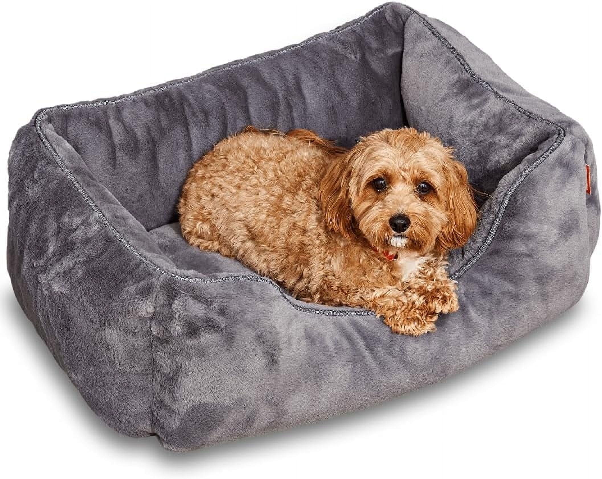 Small Dark Grey Orthopedic Chew Resistant Dog Bed