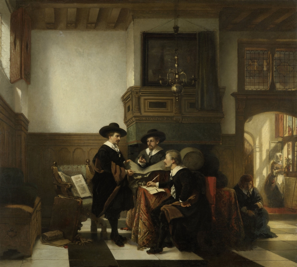 The Sampling Room Of The Leiden Square Canvas Art - (36 x 24)
