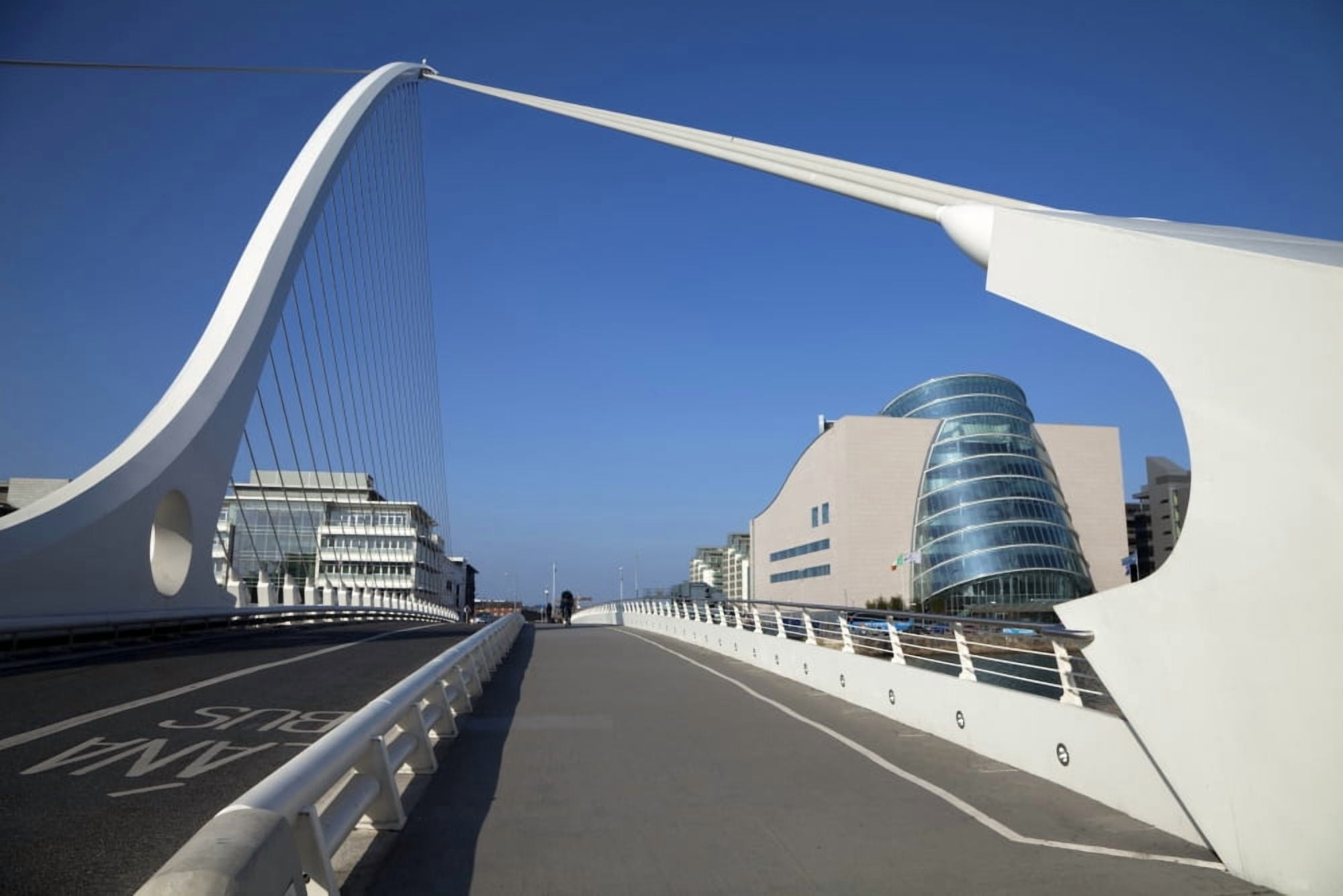 The Samual Beckett Bridge over the River Liffey and Dublin Convention Centre Dublin City Ireland Canvas Art - Panoramic Images (27 x 9)