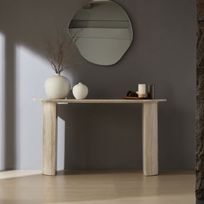 The Sanctuary 55.12 Inch Faux Mars Marble Pattern Console Table for Living Room, Scratch-Resistant Surface, For Living Room Entryway Hallway