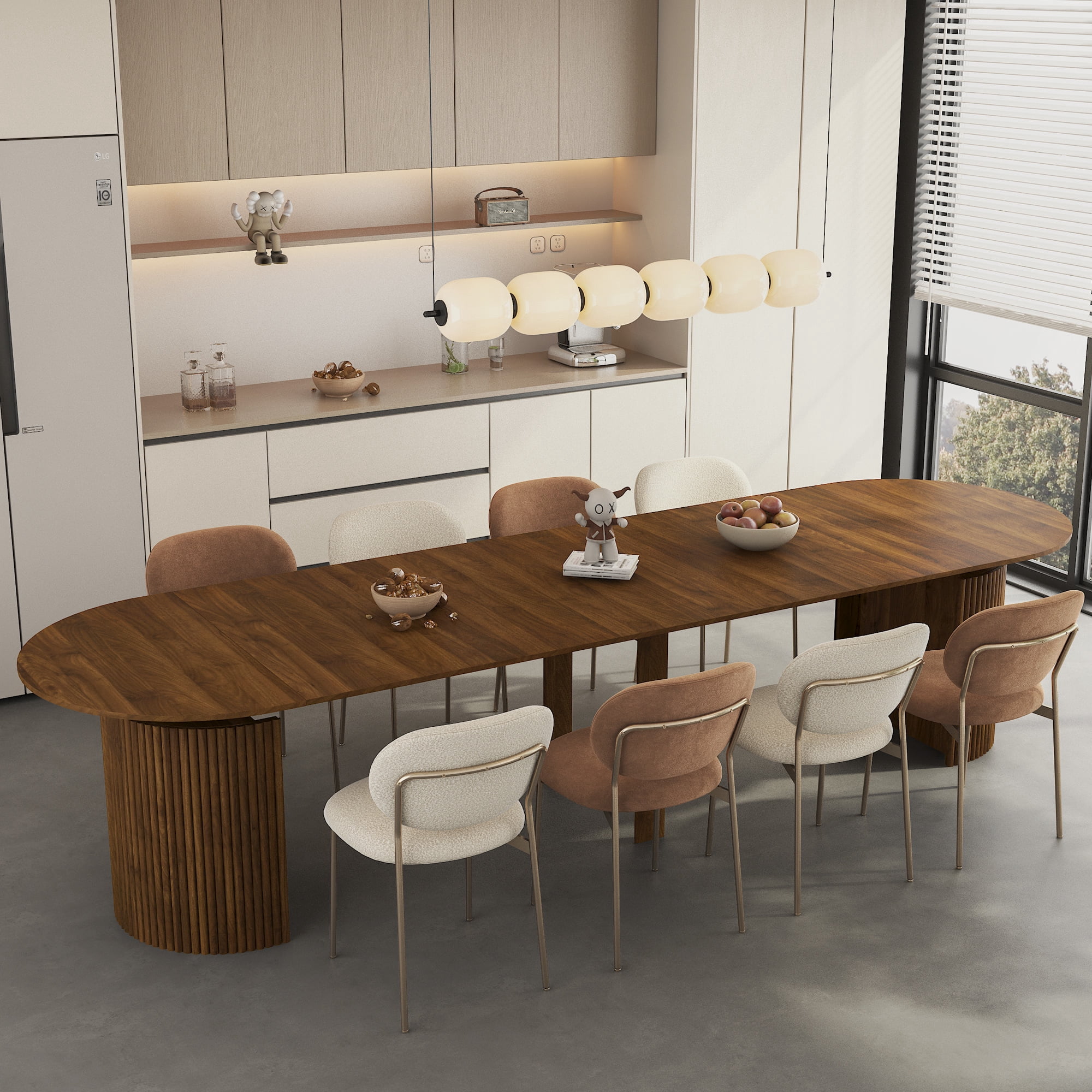 The Sanctuary Extendable Foldable Dining Room Table for 1-10 People