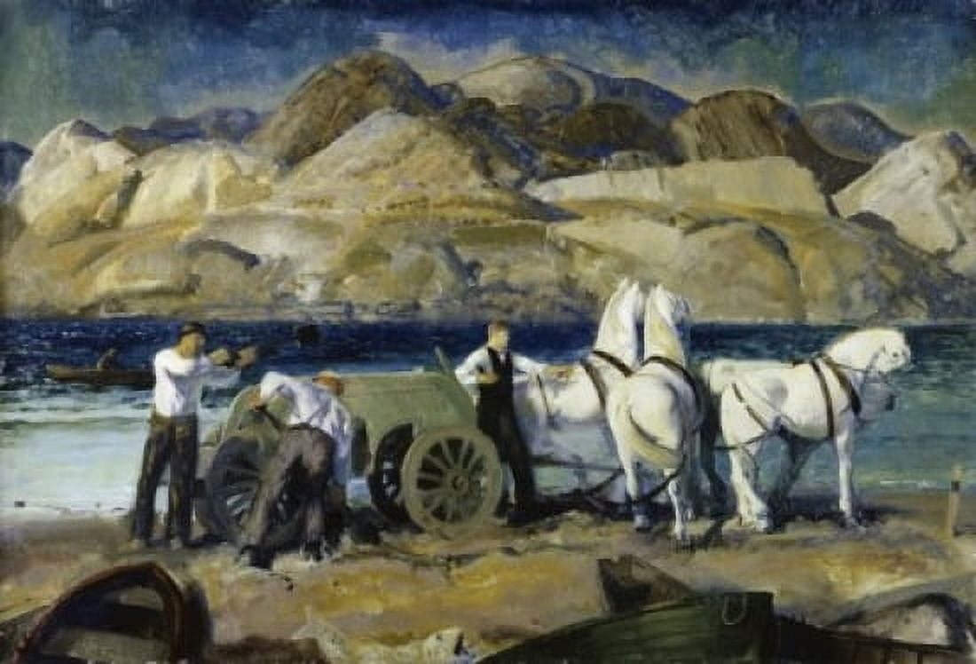 The Sand Team 1917 George Bellows (1882-1925American) Oil on Canvas Brooklyn Museum New York Canvas Art - George Bellows (24 x 36)