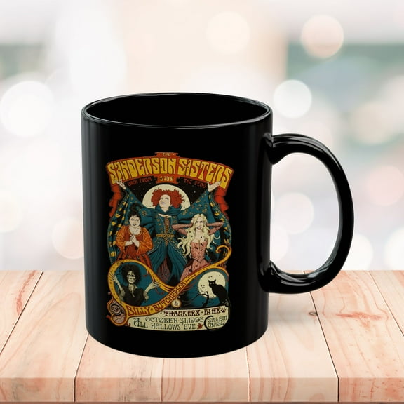 The Sanderson Sisters Mug Black Ceramic Coffee Mug 11oz or 15oz Halloween