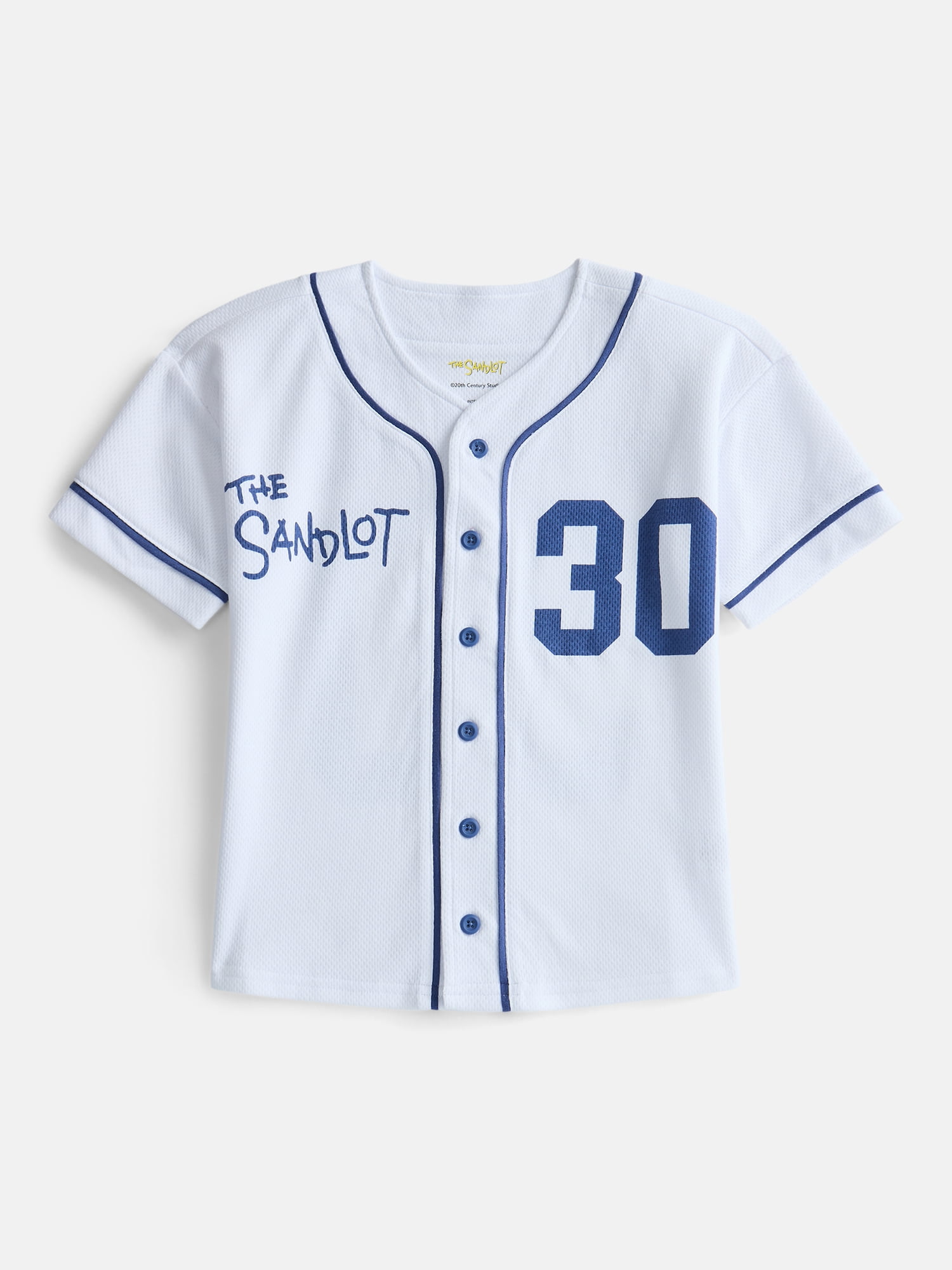 Sandlot Boys Short Sleeve Button Up Graphic Baseball Jersey, Sizes 4-18