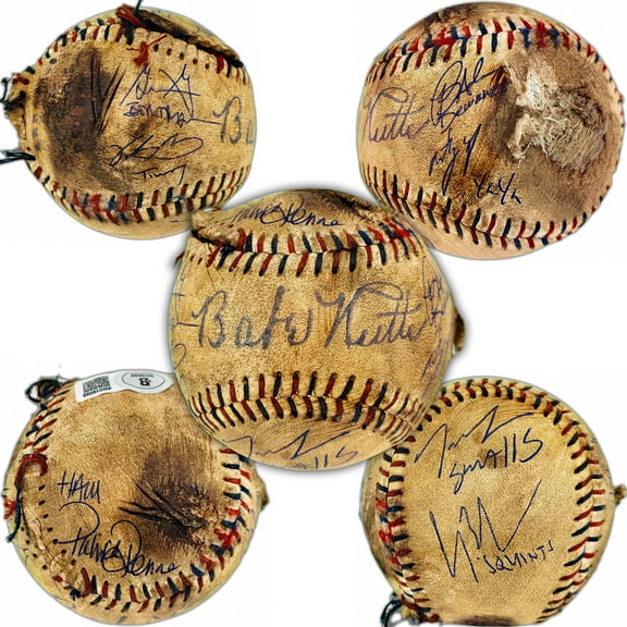 The Sandlot Cast Autographed Official Rawlings Licensed Replica Baseball With 7 Signatures Beckett BAS Witness 253585