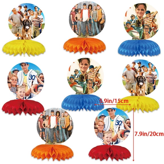The Sandlot Honeycomb Centerpieces Table Toppers Decorations for Birthday Party Decor Supplies