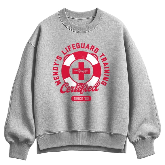 The Sandlot - Wendys Lifeguard Training Oversized Fleece Crew Sweatshirt