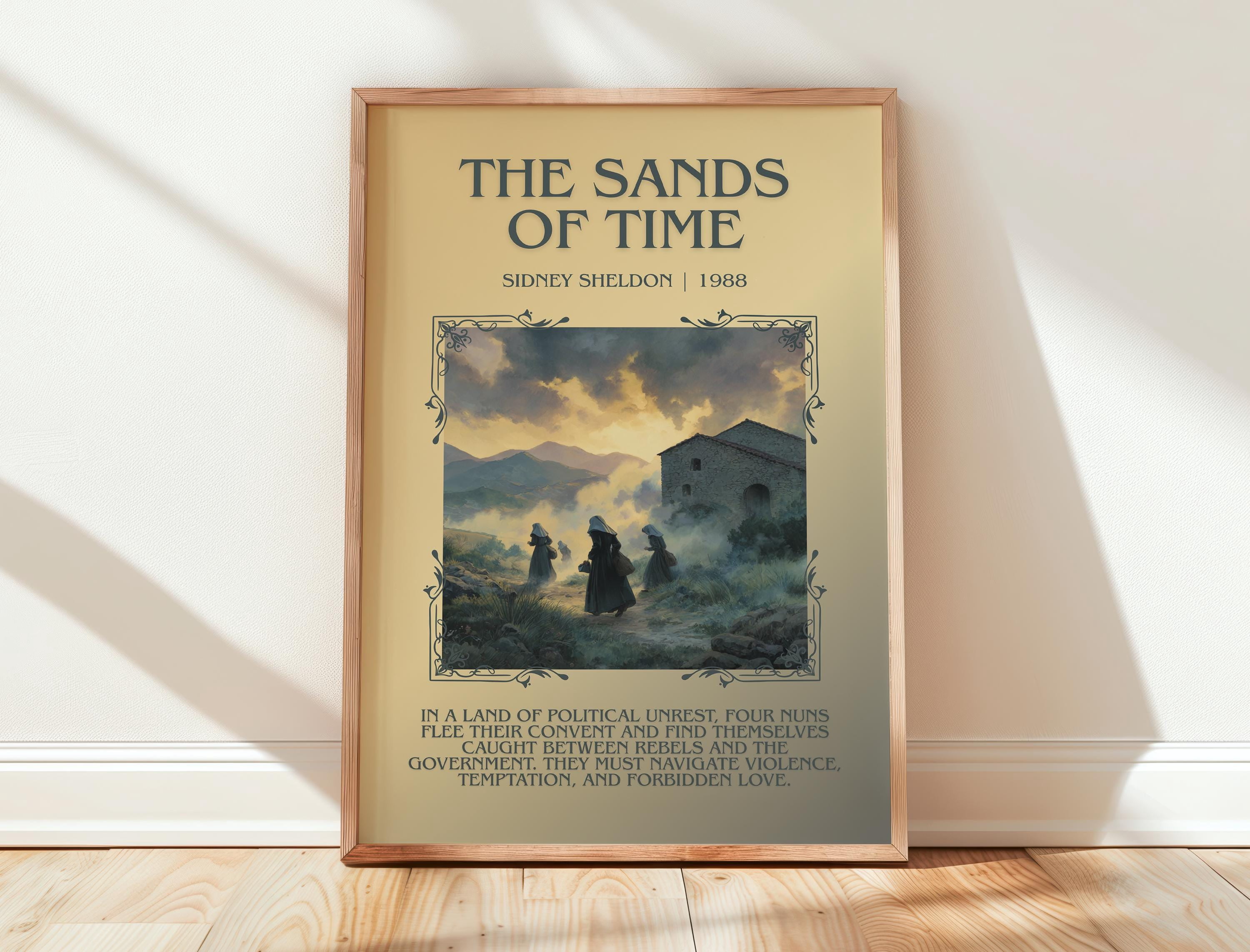 Sheldon Bakery The Sands Of Time By Sidney Sheldon Book Thriller Literary Poster ...