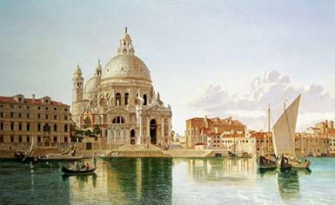 The Santa Maria Della Salute Venice Canvas Art - William Hickling Burnett (12 x 18)