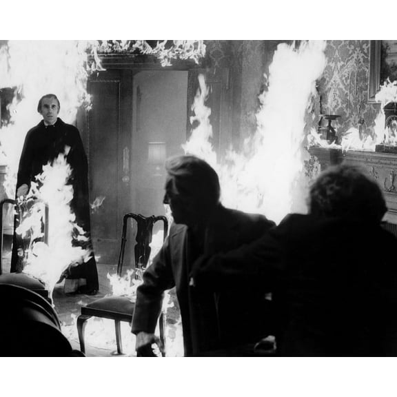 The Satanic Rites Of Dracula Christopher Lee Peter Cushing Burning 24x36 Classic Hollywood Poster