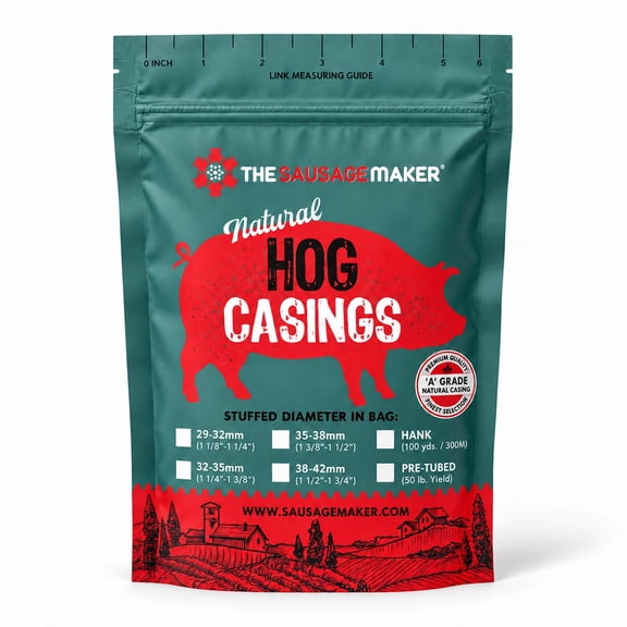 The Sausage Maker 29-32 mm Premium Natural Hog Casings, 1 Hank
