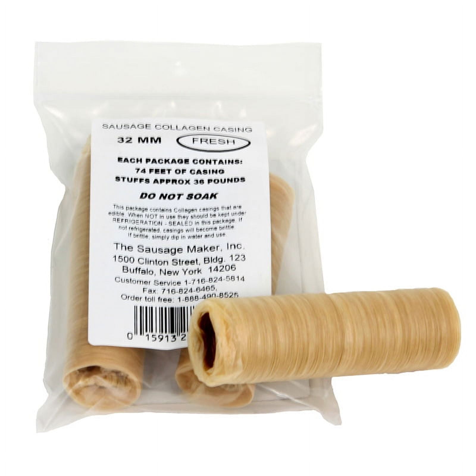 The Sausage Maker - Fresh Collagen Sausage Casings, 32mm (1 1/4)